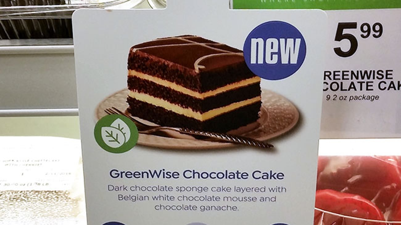 GreenWise Chocolate Cake 'New' Wobbler