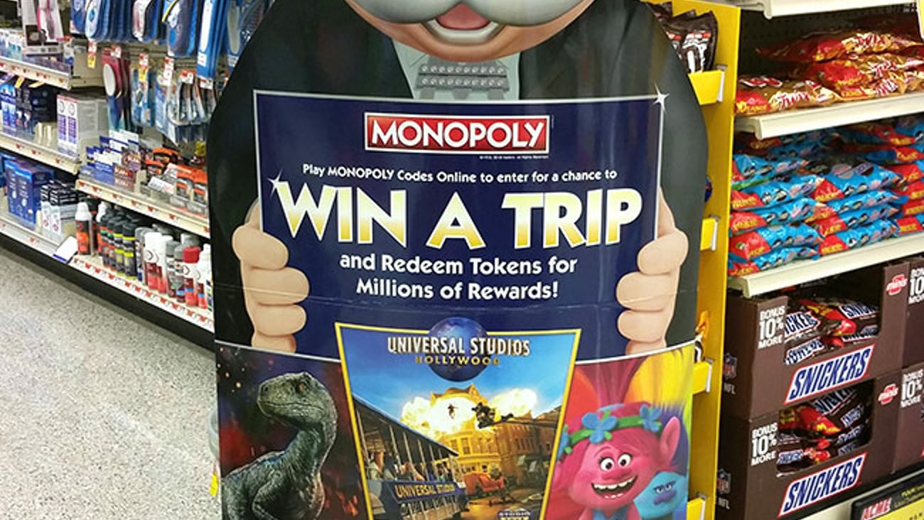 Acme Universal Studios 'Win a Trip' Standee