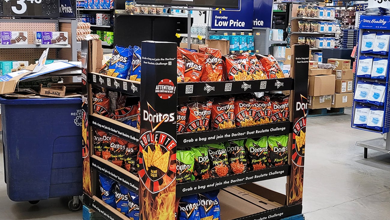 Doritos Roulette Walmart Pallet Display