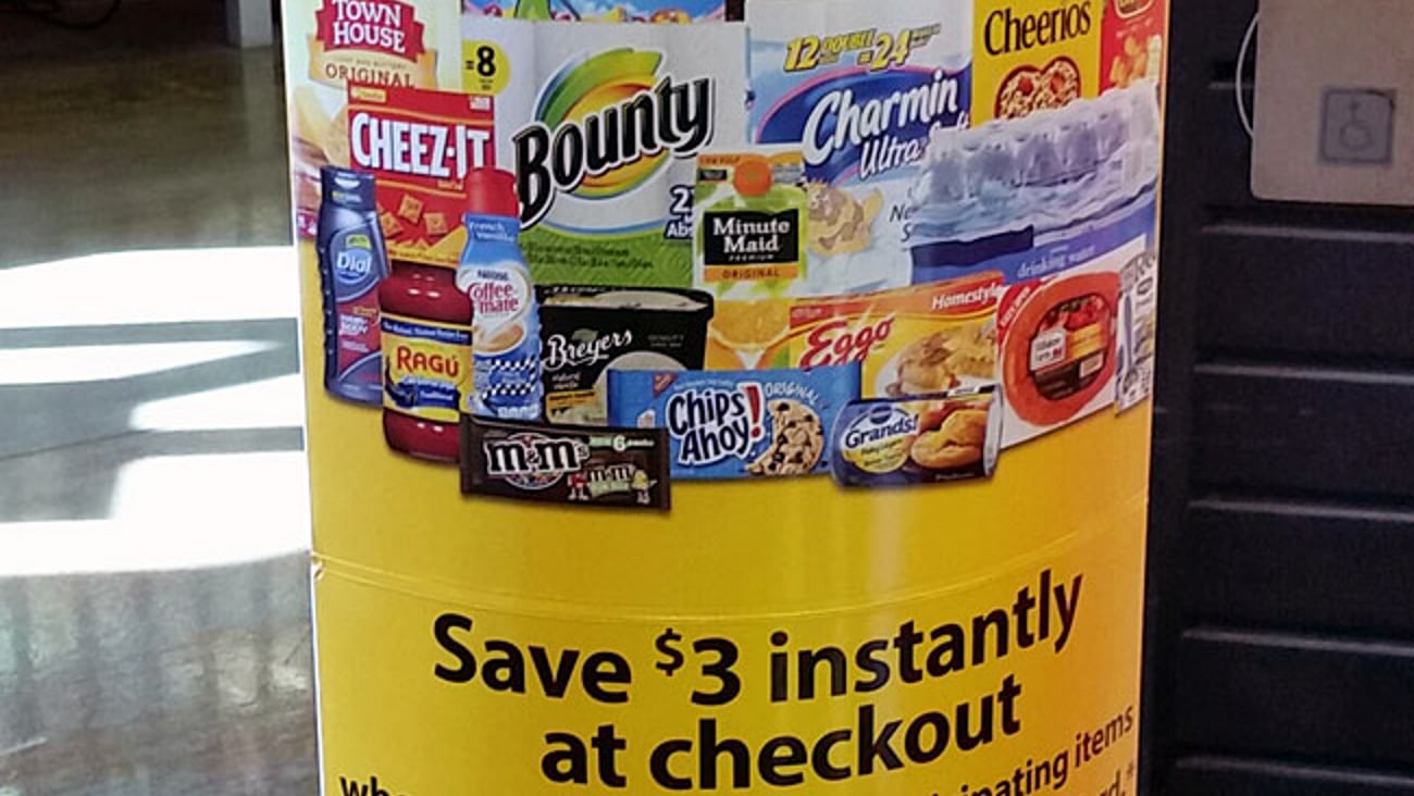 Kroger 'Fast Track to Savings' Standee