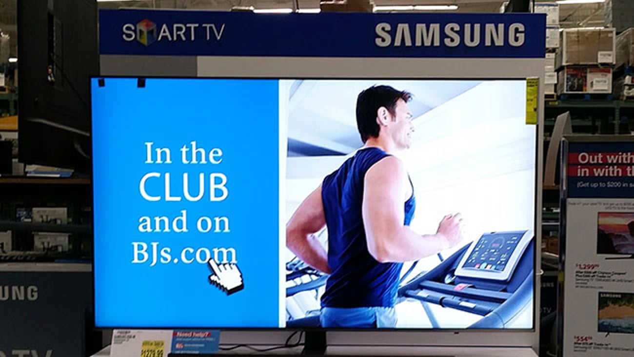 BJ's Samsung 'In the Club and on BJs.com' TV Display