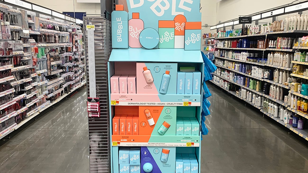 Bubble Walmart 'Face the Day' Endcap Display