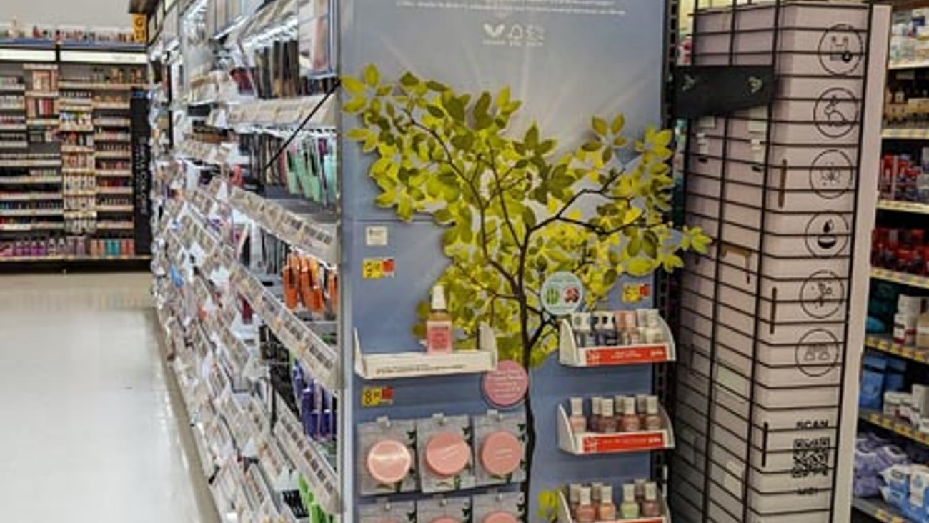 CoverGirl Sally Hansen 'The Beauty Of Green' Walmart Endcap Display