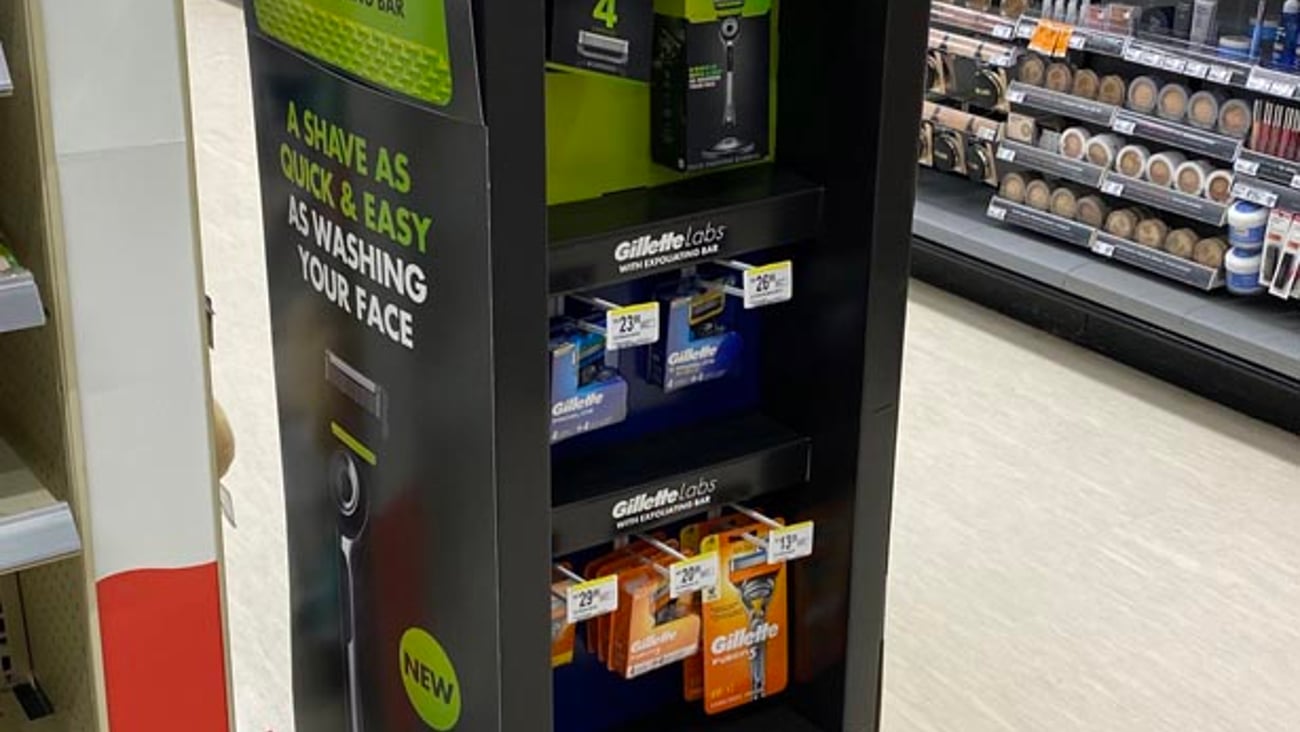 Walgreens Gillette 'As Quick & Easy' Floorstand