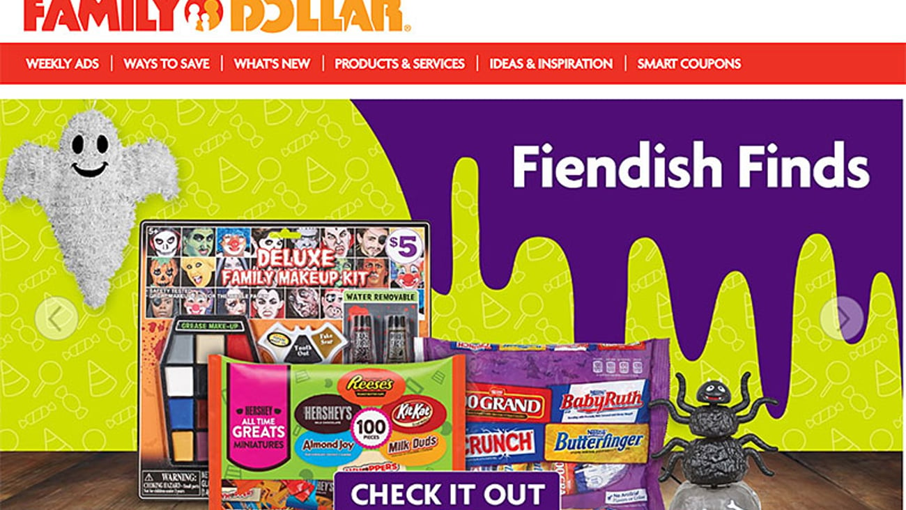 Family Dollar 'Fiendish Finds' Carousel Ad