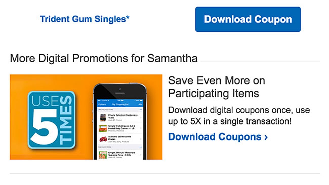 Kroger '2 Weeks Left to Save' Email Ad
