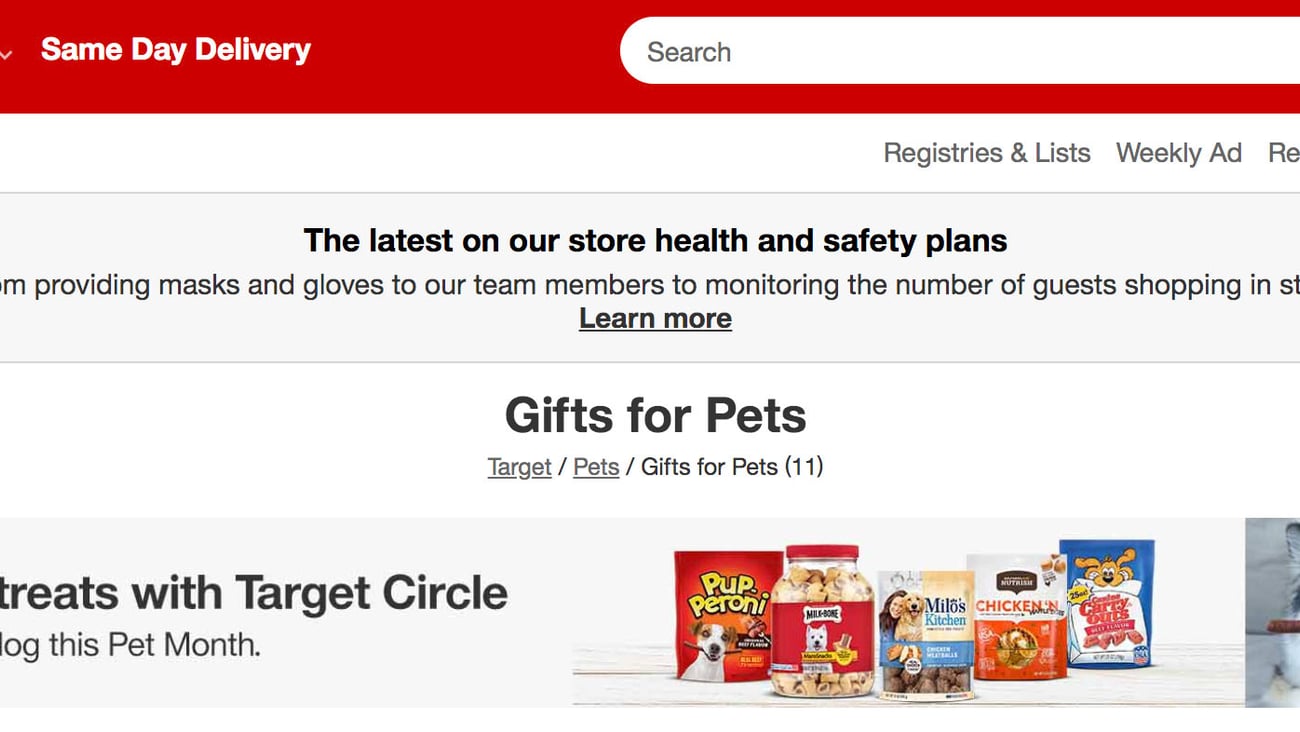 Target 'Pet Month' Display Ad