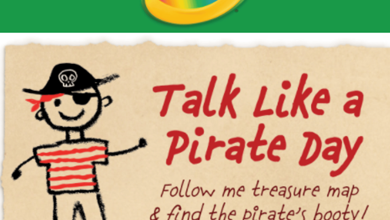 Crayola 'Talk Like a Pirate Day' Email