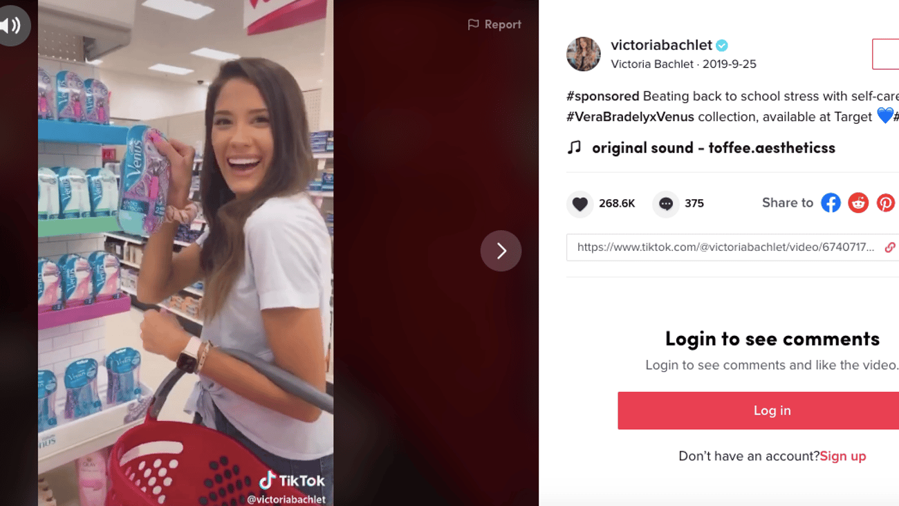 Victoria Bachlet Target TikTok Update