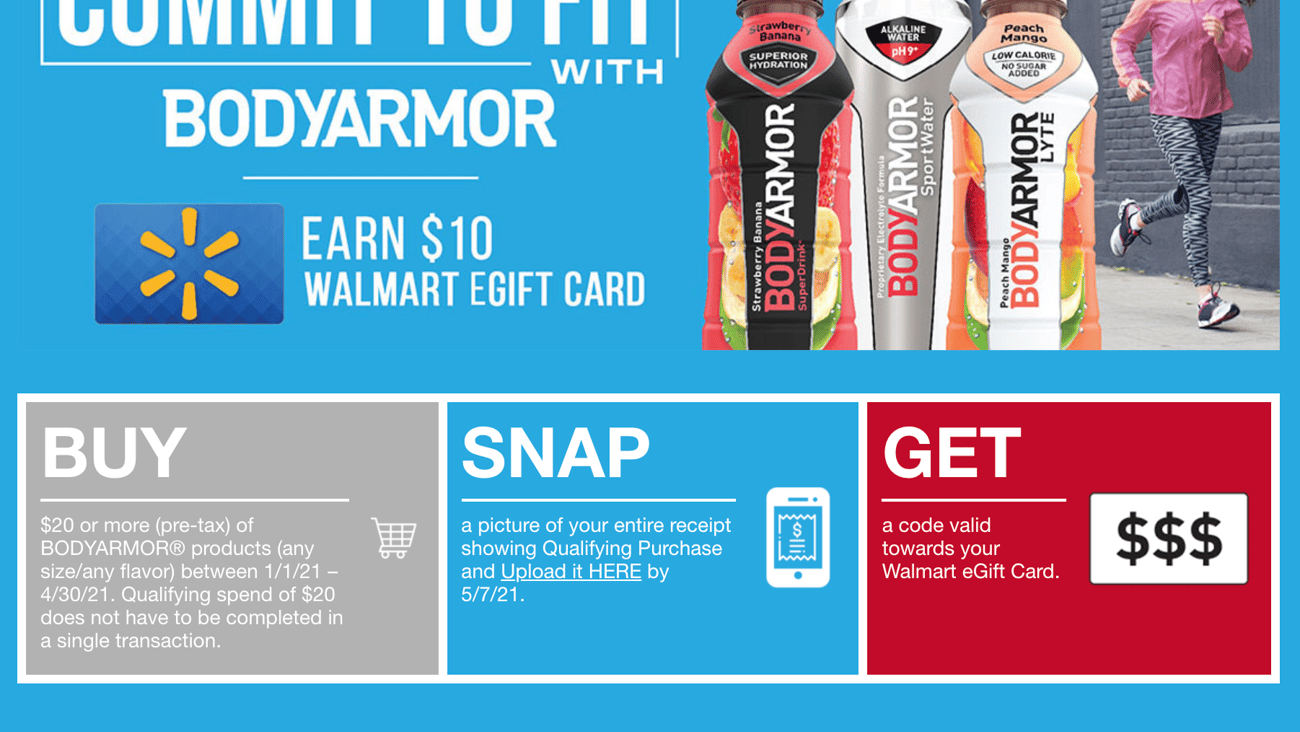 BodyArmor 'Commit to Fit' Walmart Web Page