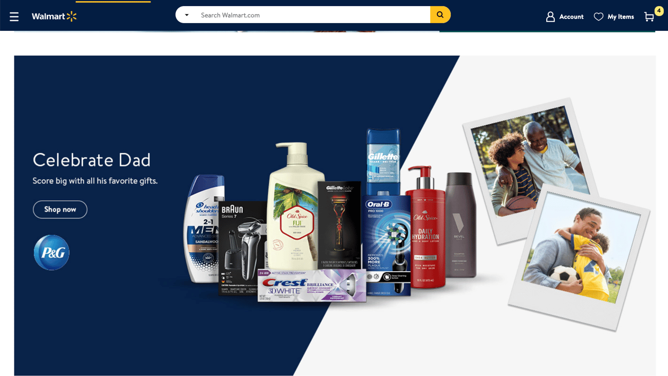 Walmart P&G 'Celebrate Day' Display Ad