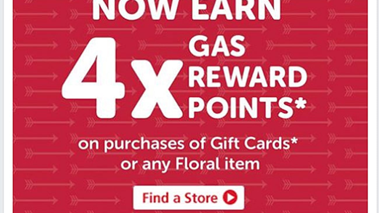 Jewel-Osco '4X Gas Rewards Points' Facebook Update