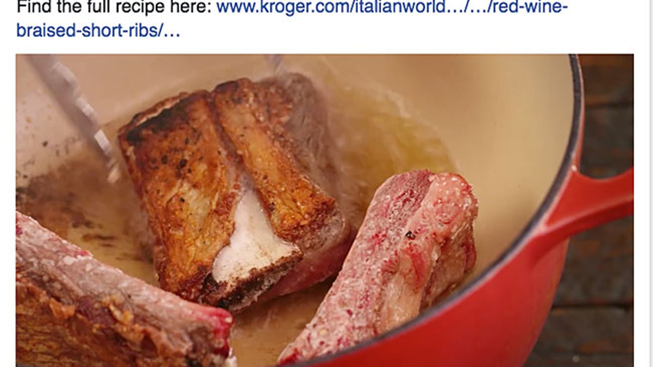 Kroger 'Dinner's Ready' Facebook Update