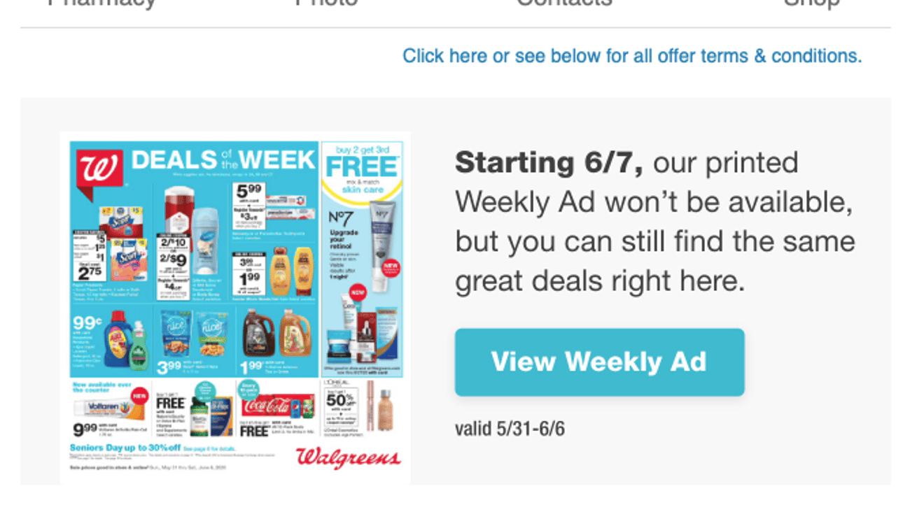 Walgreens 'Weekly Ad' Email