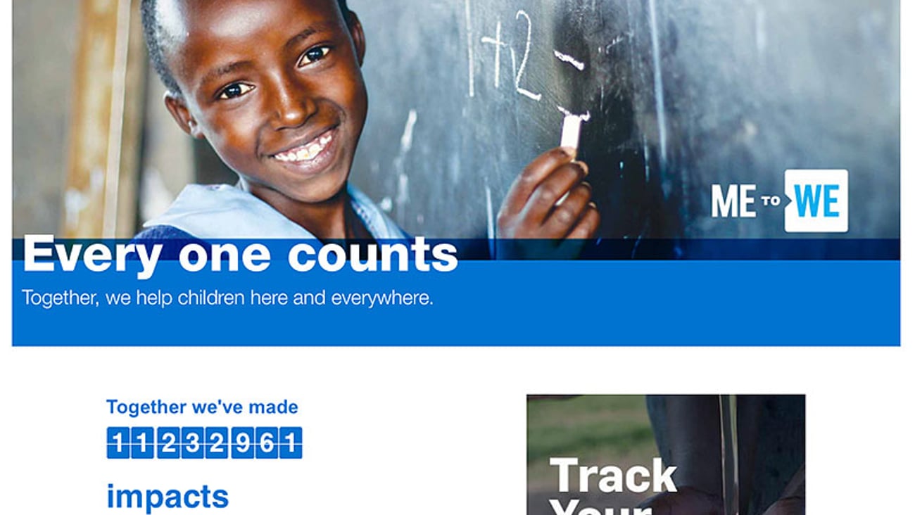 Walgreens 'Me to We' Landing Page