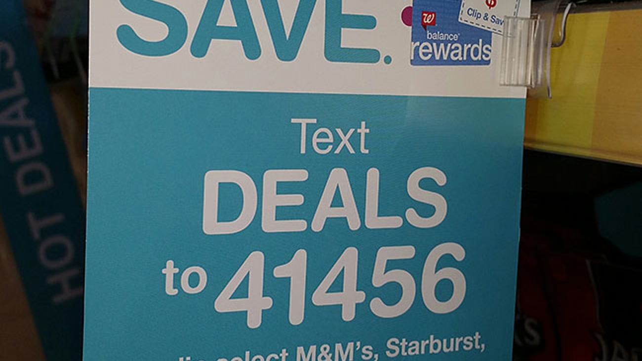 Walgreens 'Text2Clip Coupons' Shelf Talker