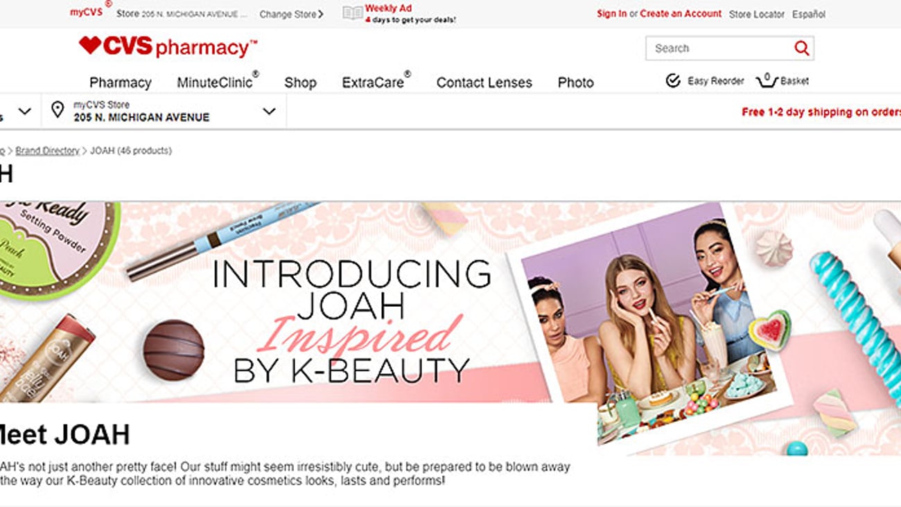 CVS Joah 'Introducing Joah' Leaderboard Ad