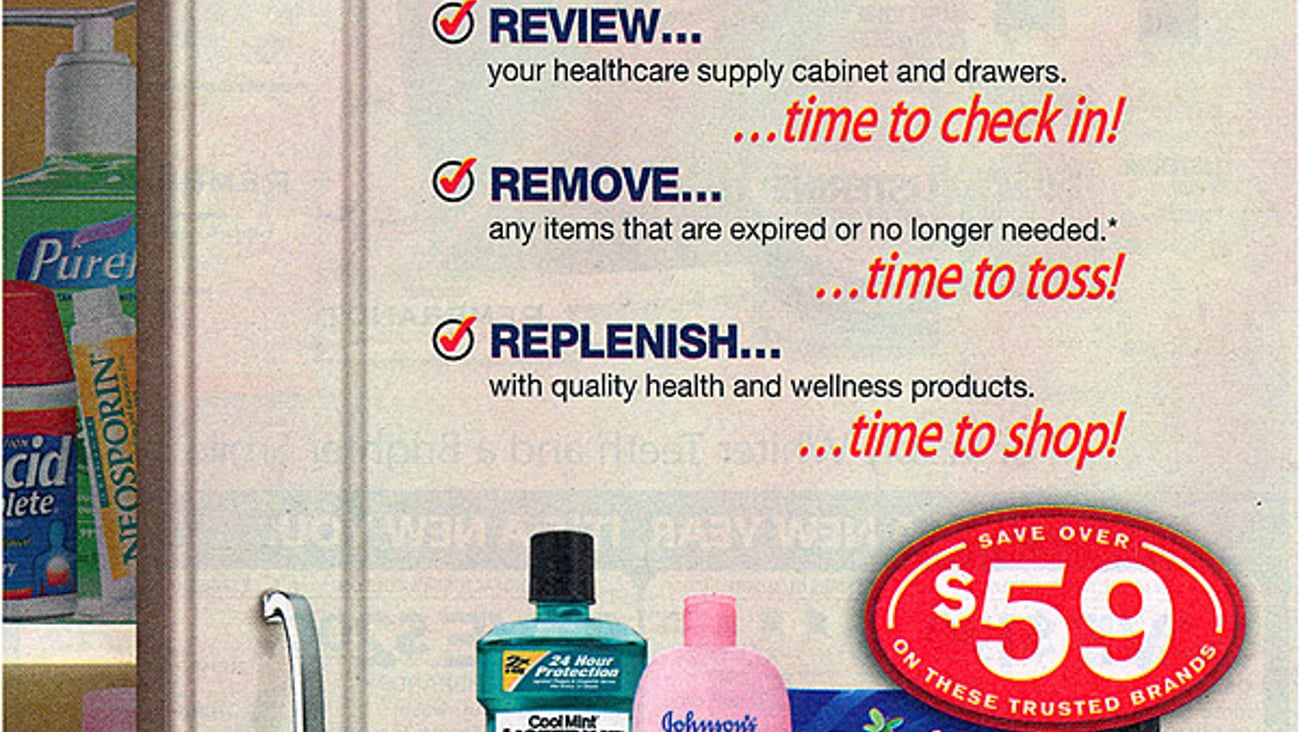 J&J 'Cabinet Cleanout' FSI Cover
