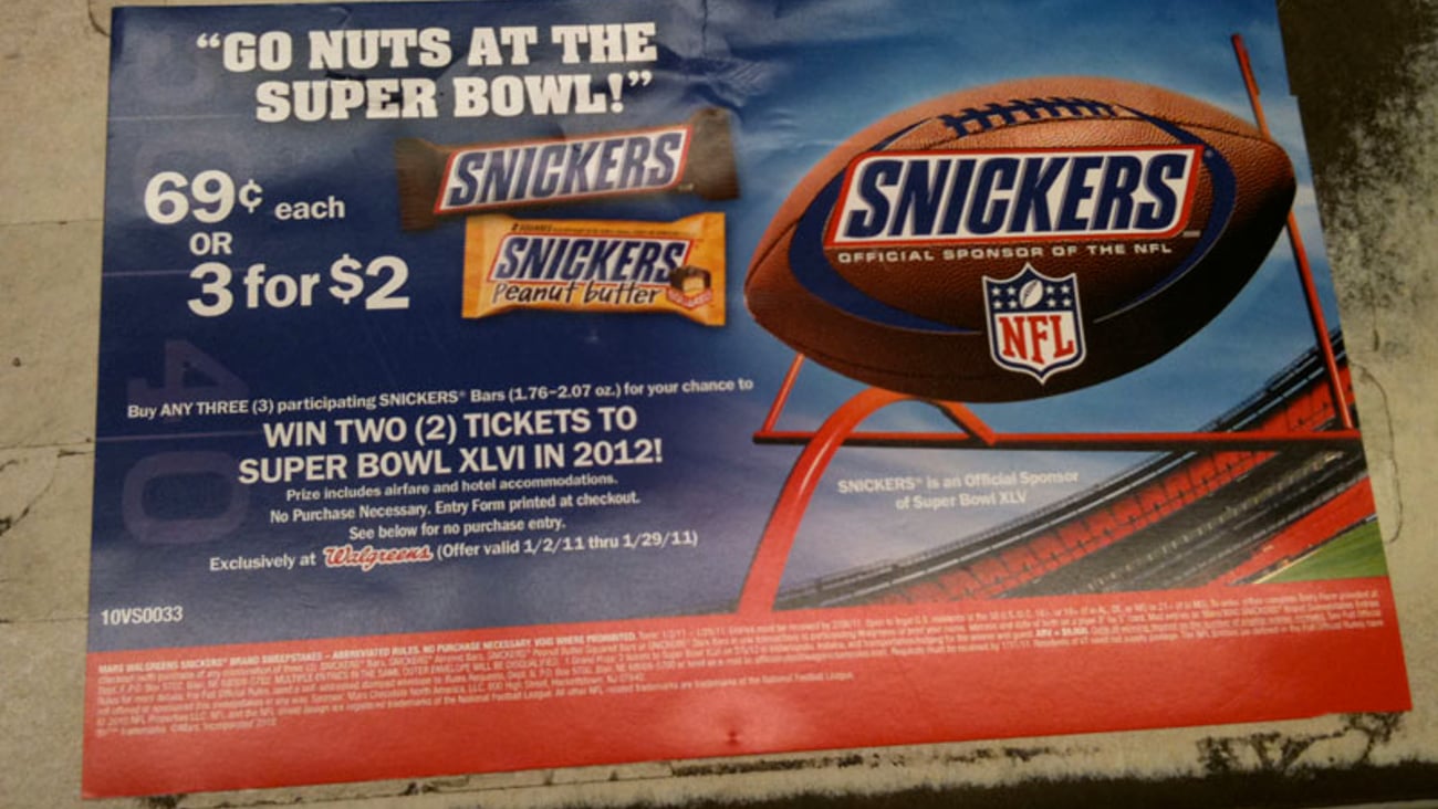 Snickers Walgreens 'Go Nuts' Counter Decal