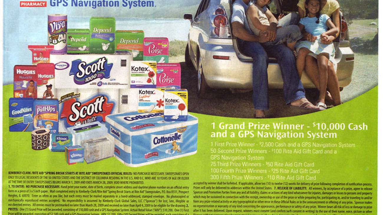 Rite Aid Kimberly-Clark Spring Break Sweeps Feature