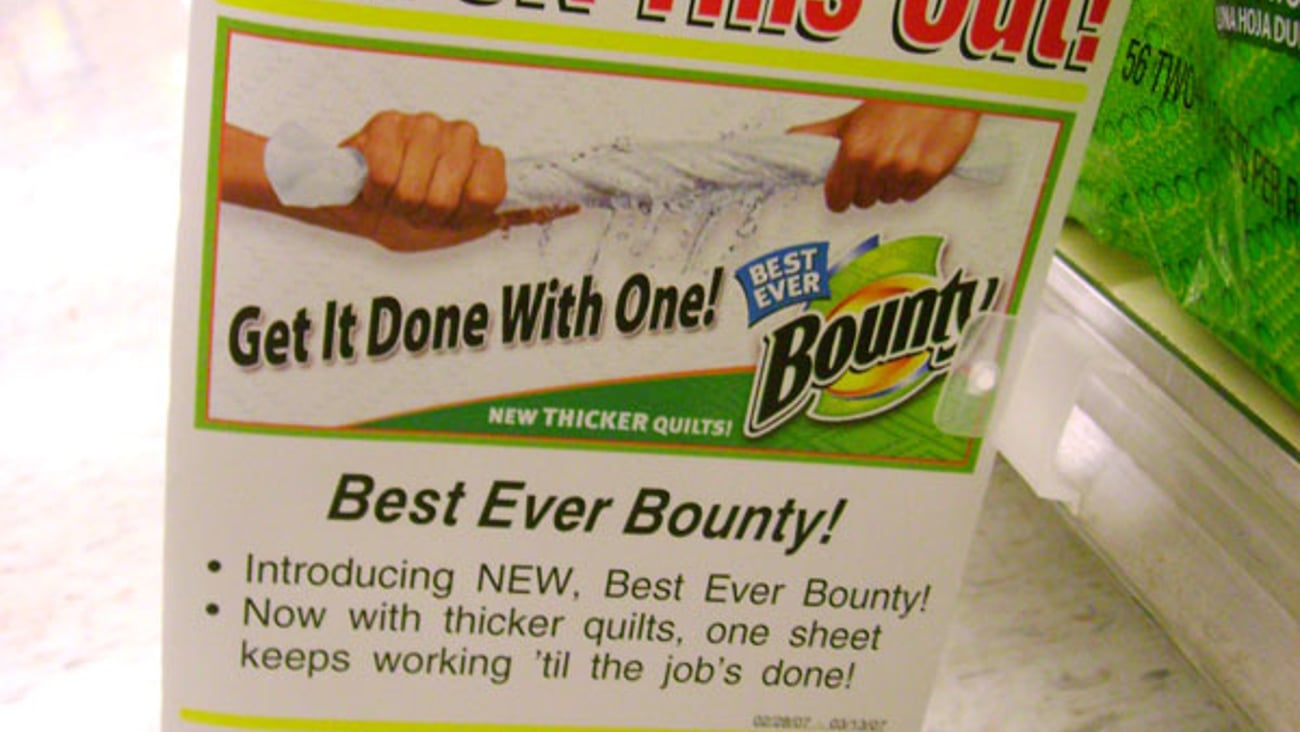 Kroger/Bounty Shelf Sign