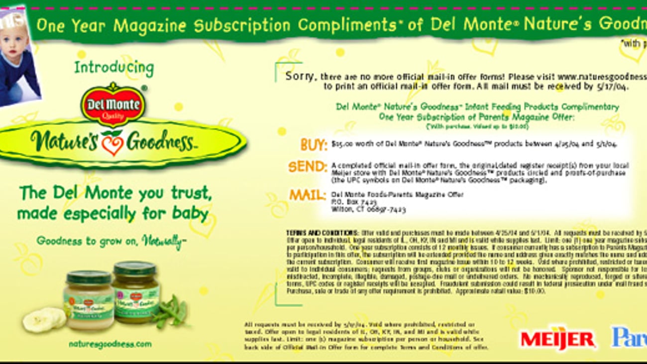 Meijer/Del Monte Shelf Sign