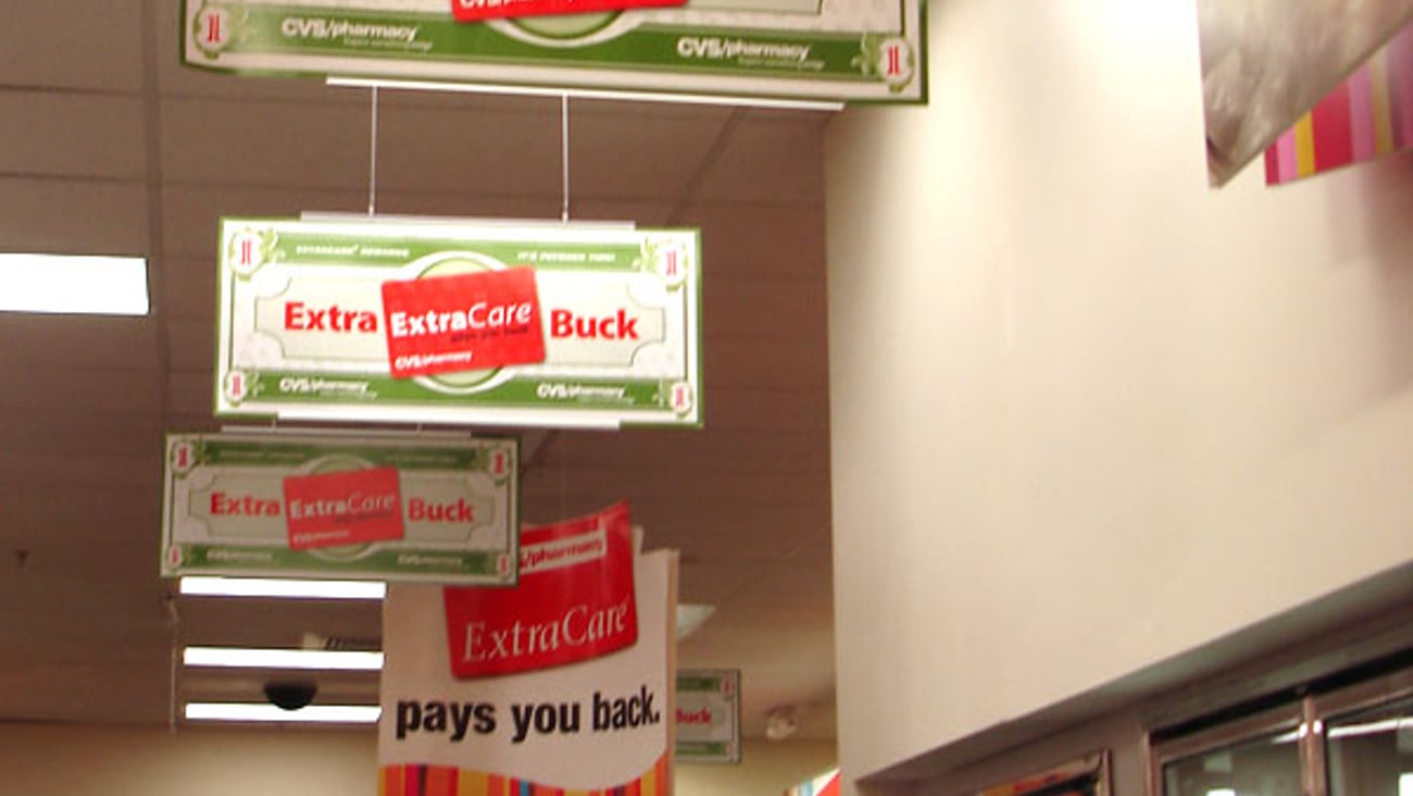 CVS Extra Bucks Ceiling Hangers