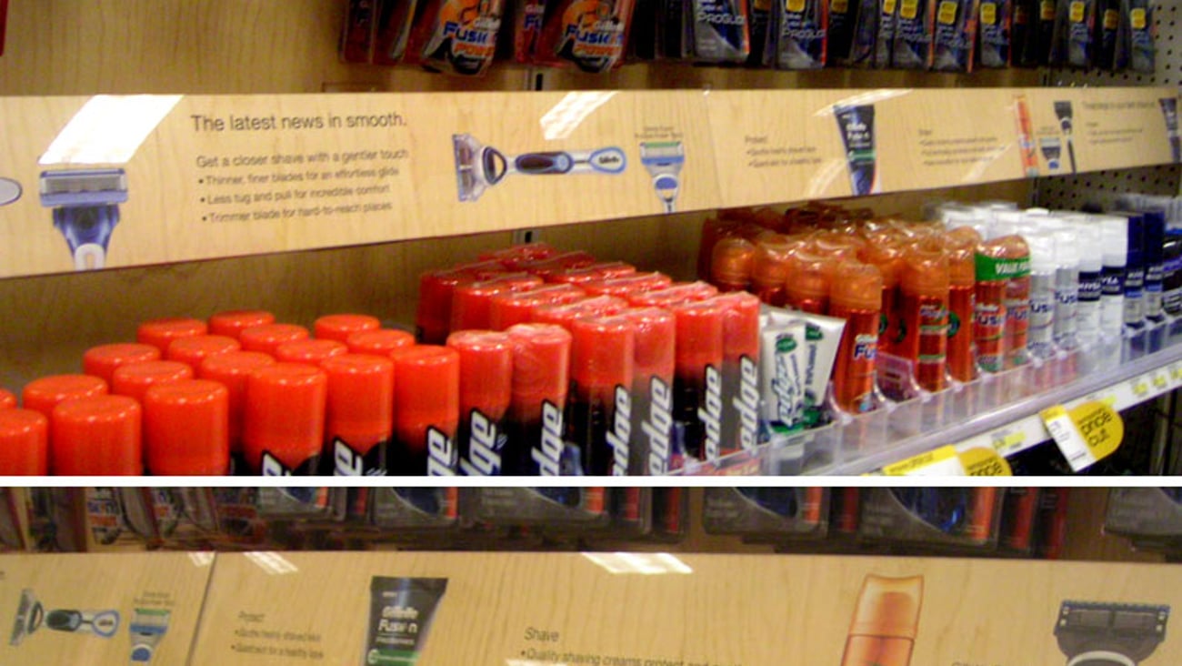 Target Gillette Fusion ProGlide In-Line Merchandising