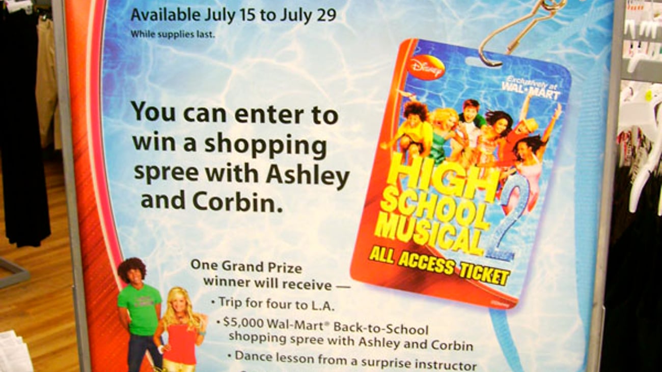 Wal-Mart/Disney Channel Sweeps Sign