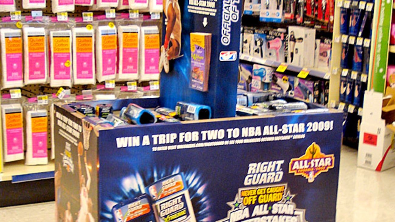 Walgreens Right Guard NBA Sweeps Dump Bin