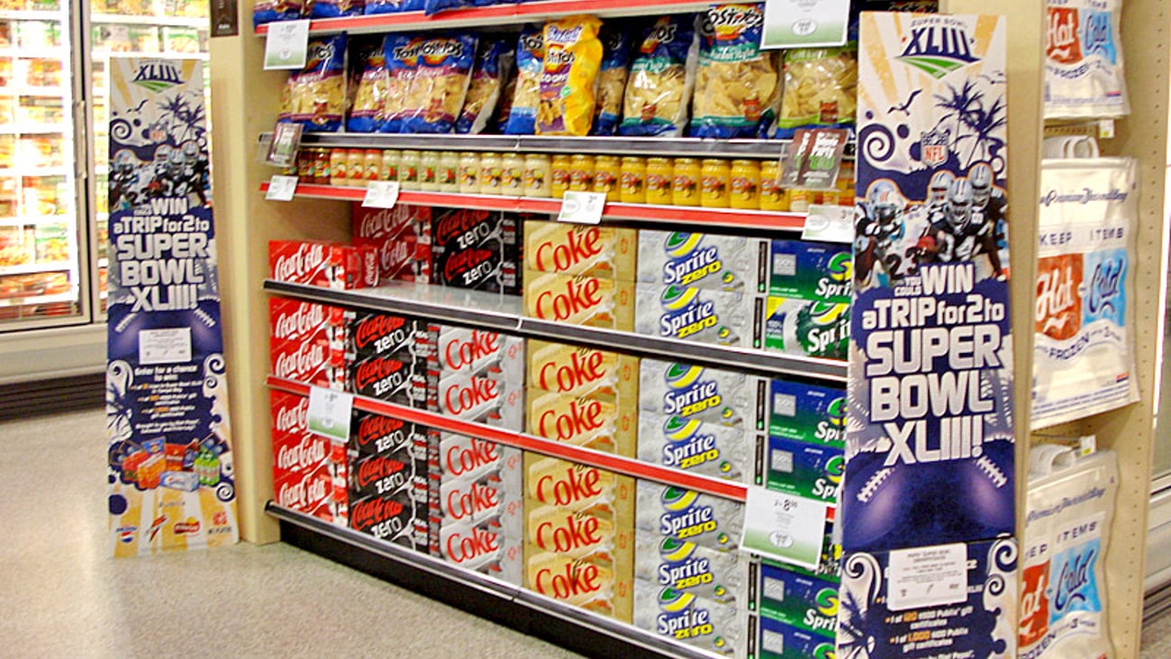 Publix PepsiCo Super Bowl Standees