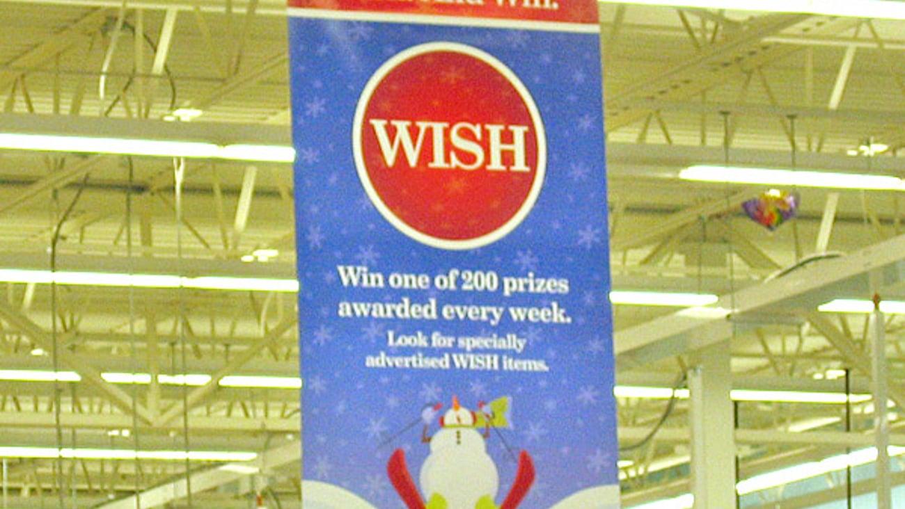 Meijer 'Wish and Win' Ceiling Banner