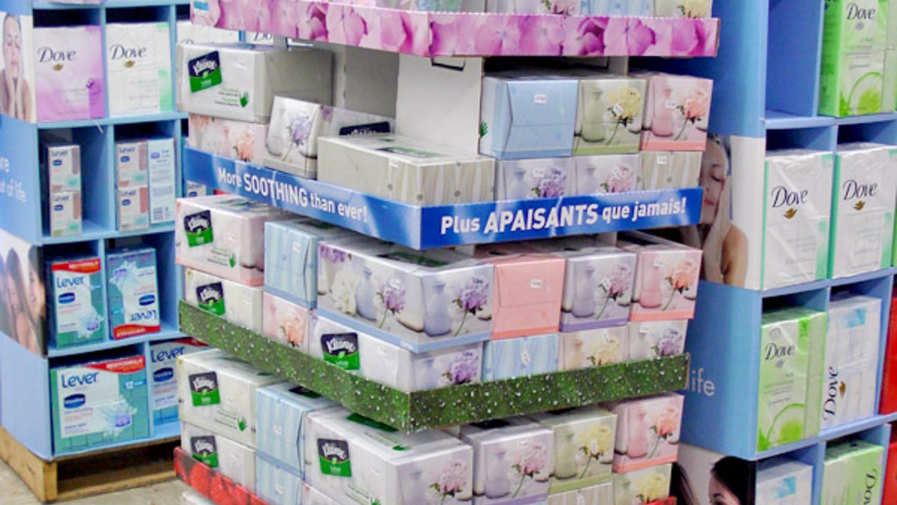 Kleenex with Lotion Floorstand