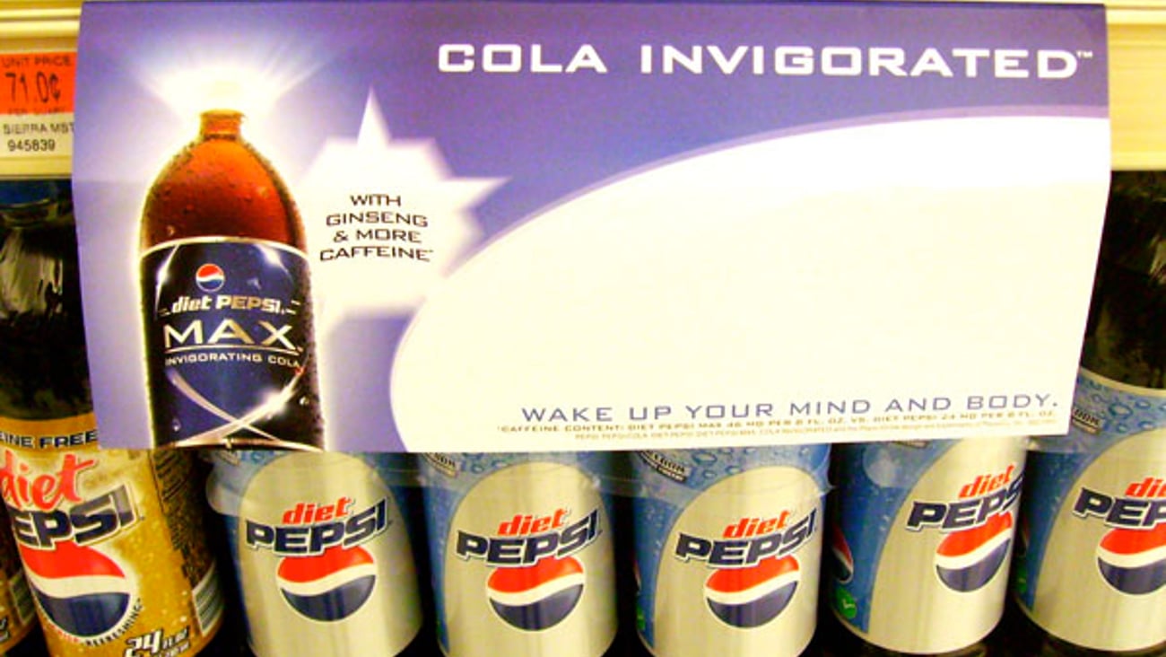 Diet Pepsi Max Shelf Sign