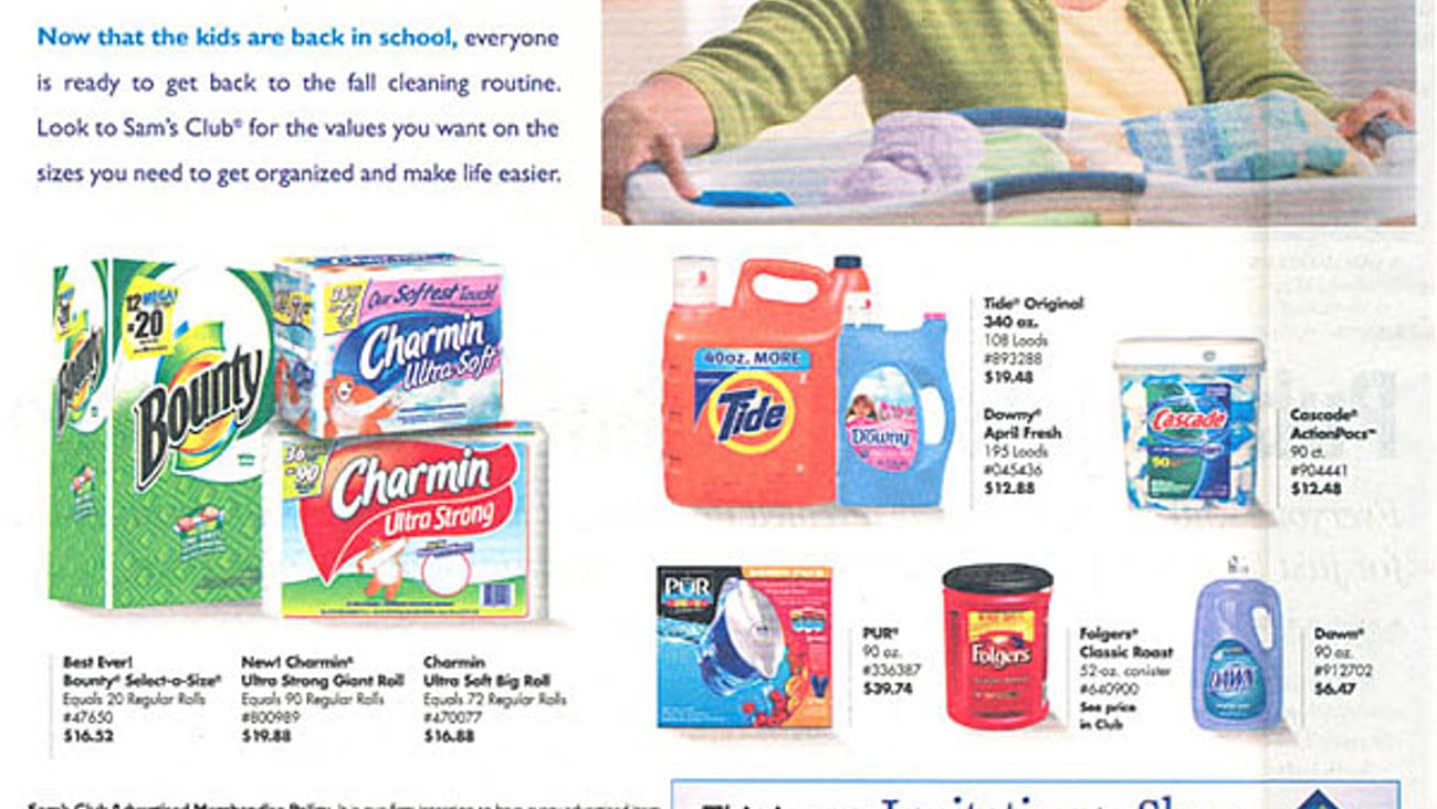 Sam's Club/P&G Co-Op Print Ad