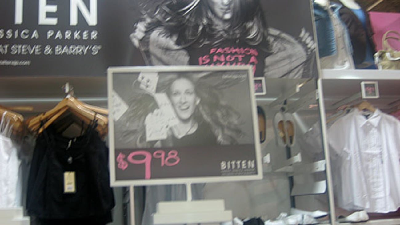 Steve & Barry's Bitten Shelf Signs