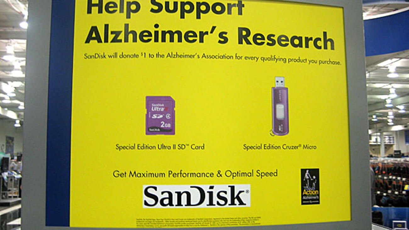 Best Buy/Sandisk 'Support Alzheimer's Research' Header