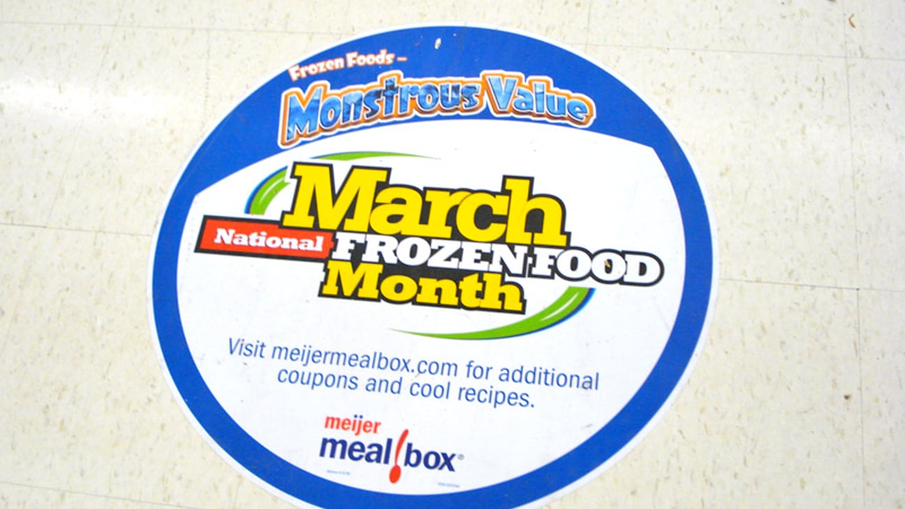 Meijer Frozen Food Month Floor Cling