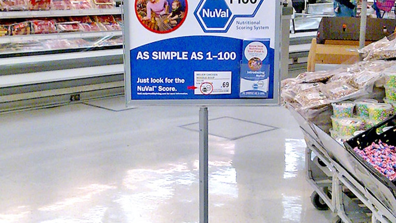 Meijer NuVal Nutrition Scoring Stanchion