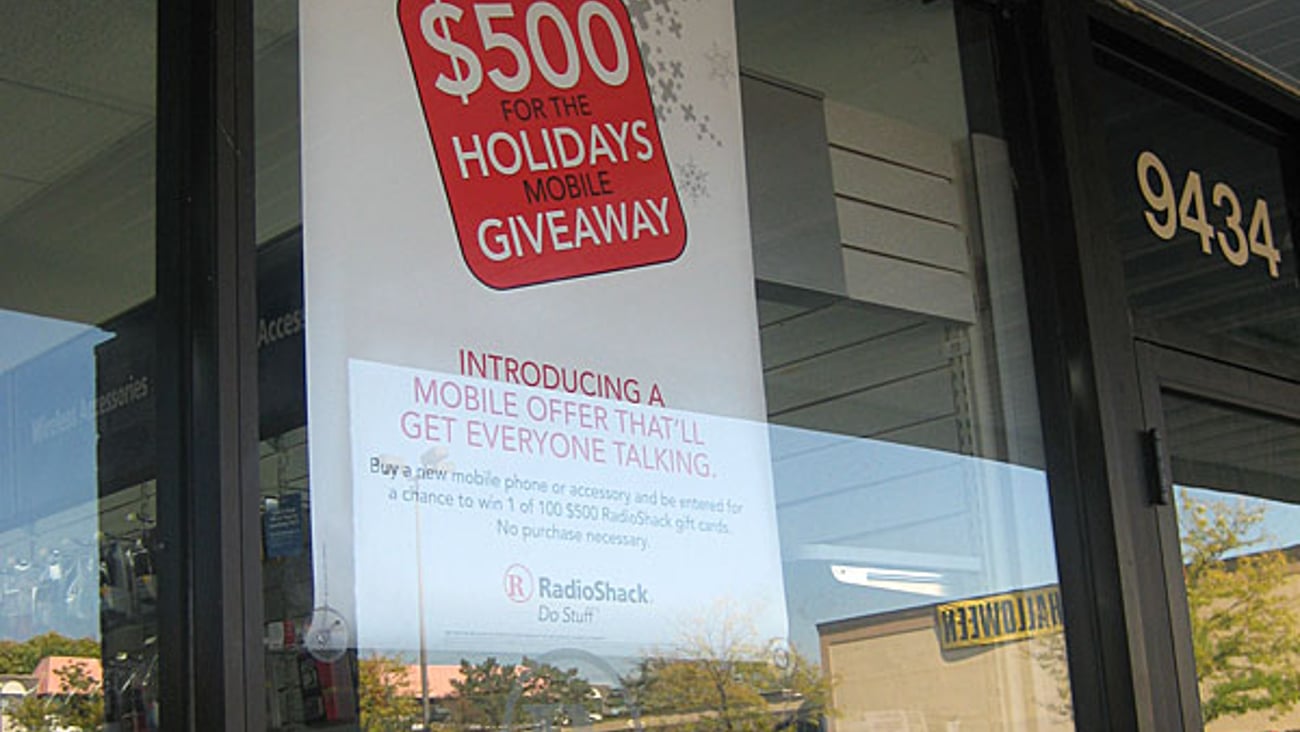 RadioShack 'Mobile Giveaway' Poster