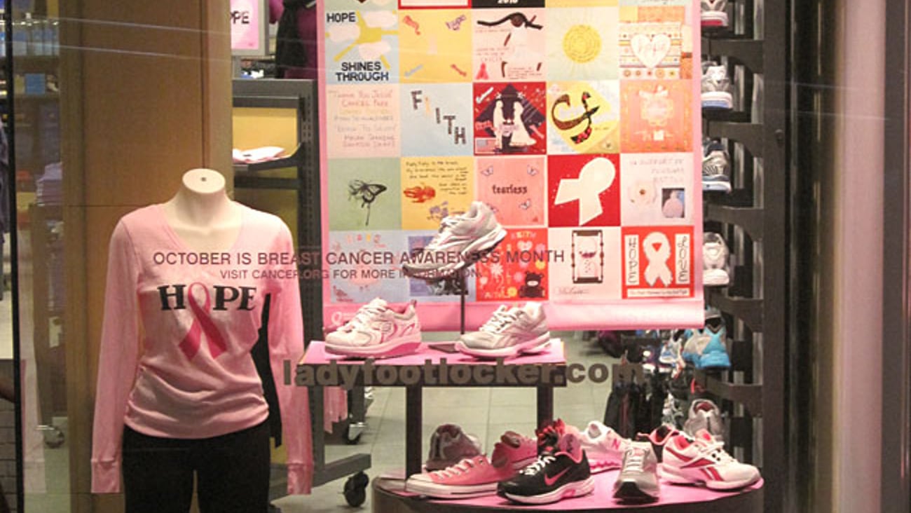 Lady Foot Locker 'Pink' Window Display
