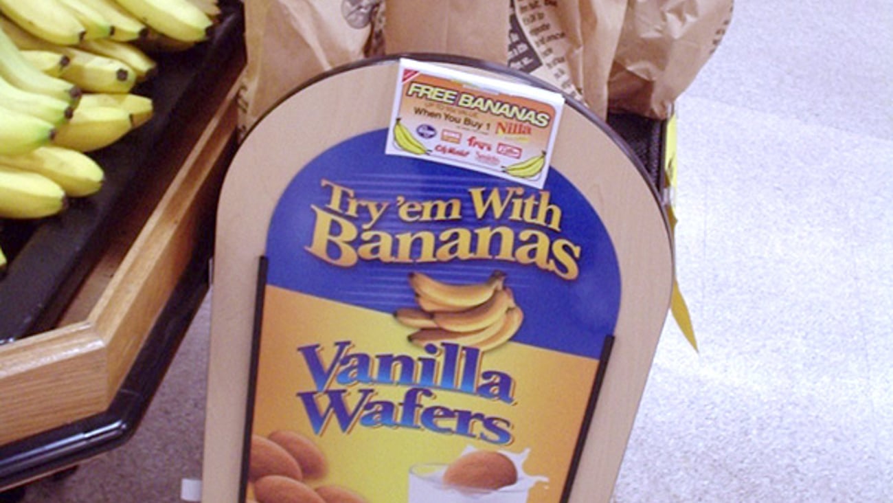 Nilla Wafers/Bananas Cross-Merchandising Display