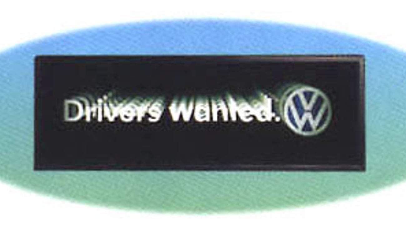 Volkswagan Drivers Wanted Sign