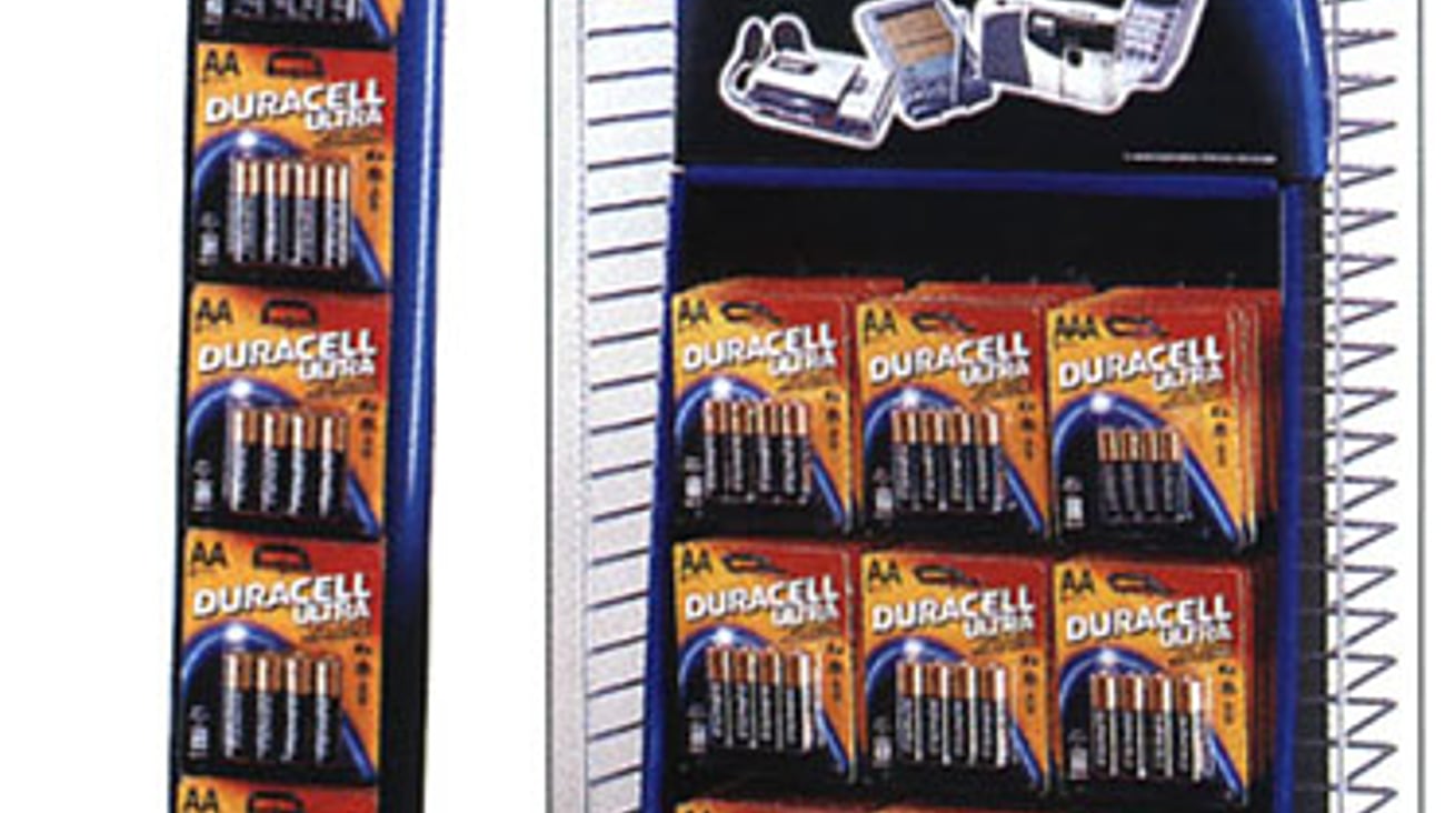 Duracell Ultra AA Four-Packs Display