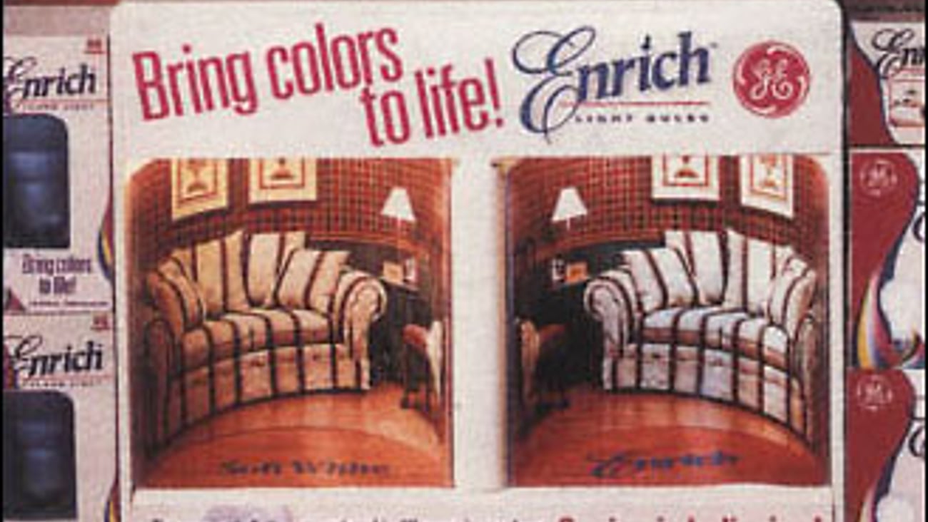 GE Lighting Shelf Display