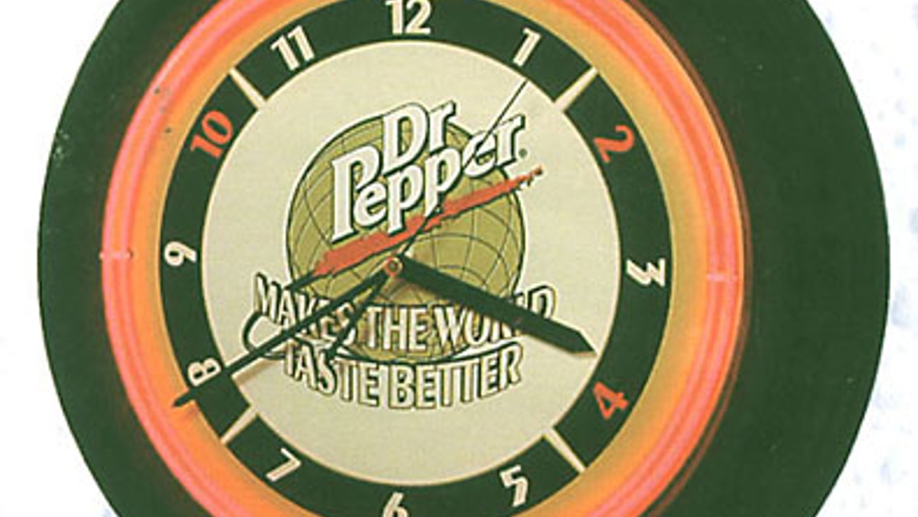 Dr Pepper Neon Wall Clock