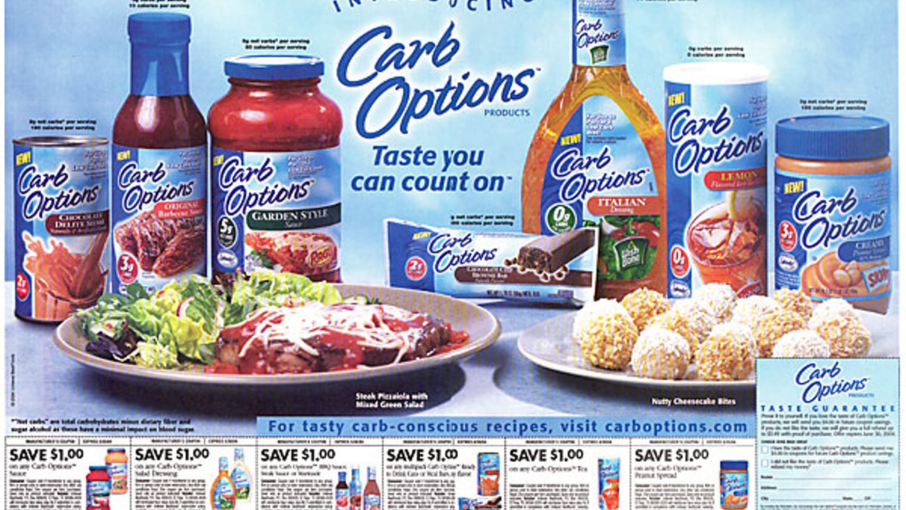 Unilever Bestfoods' Carb Options FSI