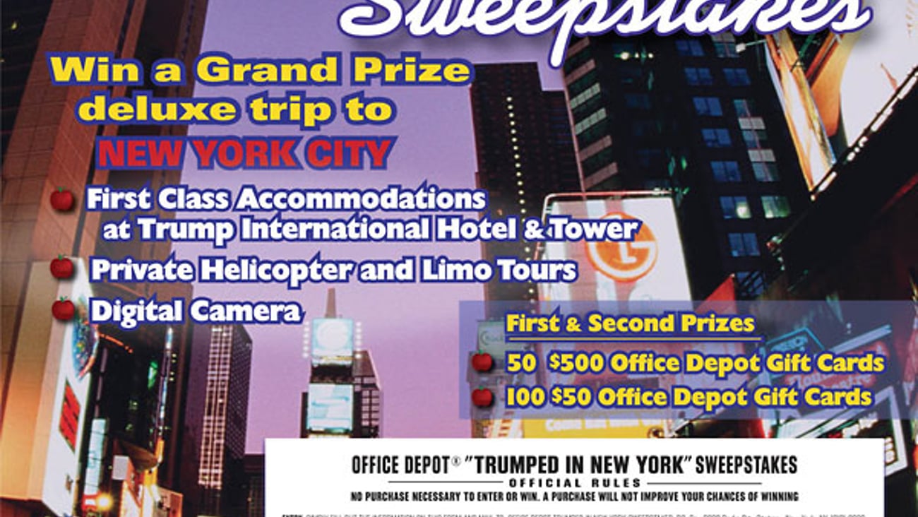 Office Depot "Trumped in New York" Tear Pad