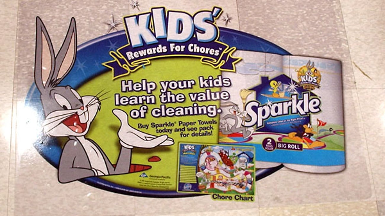 Sparkle Kids' Rewards for Chores Floor Cling