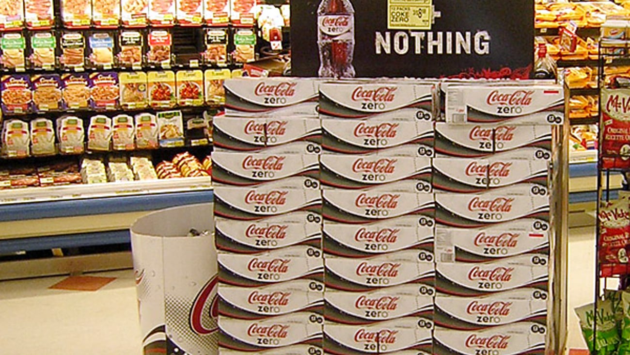 Coke Zero Pallet and Dump Bin